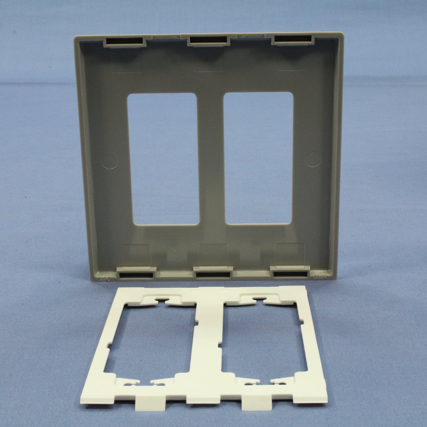 Leviton SJ262-SGY Gray 2-Gang Midway Decora Screwless Wallplate Gfci Cover 20pcs