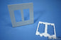 Leviton SJ262-SGY Gray 2-Gang Decora Unbreakable Nylon Midway Screwless Cover