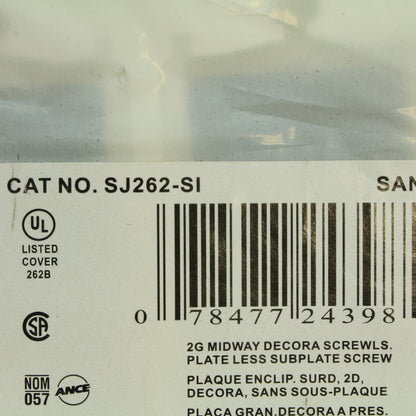 Leviton SJ262-SI Ivory 2-Gang Decora Unbreakable Nylon Midway Screwless Cover