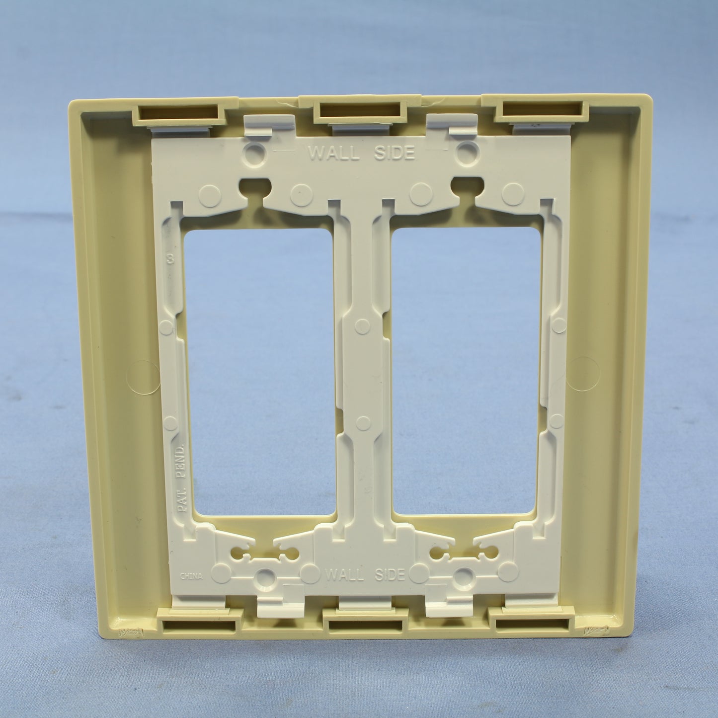 Leviton SJ262-SI Ivory 2-Gang Decora Unbreakable Nylon Midway Screwless Cover