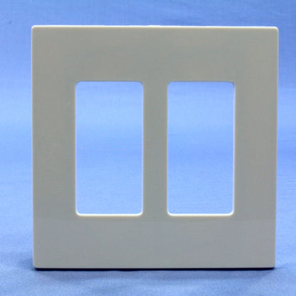 Leviton SJ262-ST Lt Almond 2-Gang Midway Decora Screwless Wallplate Covers 20pcs