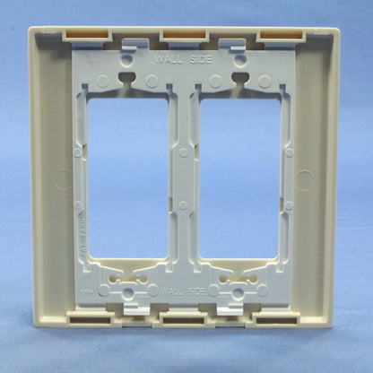 Leviton SJ262-ST Lt Almond 2-Gang Midway Decora Screwless Wallplate Covers 20pcs