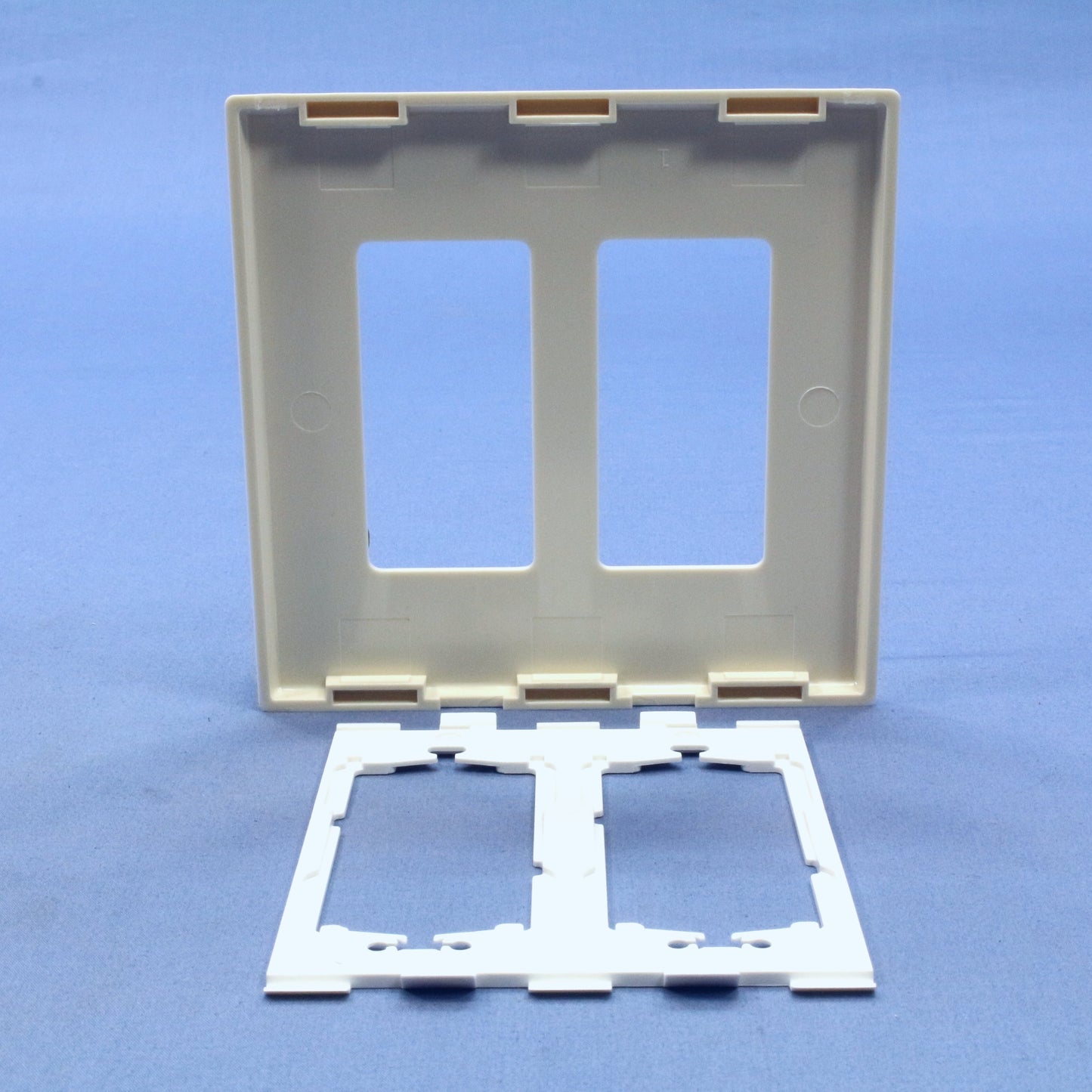 Leviton SJ262-ST Lt Almond 2-Gang Midway Decora Screwless Wallplate Covers 20pcs