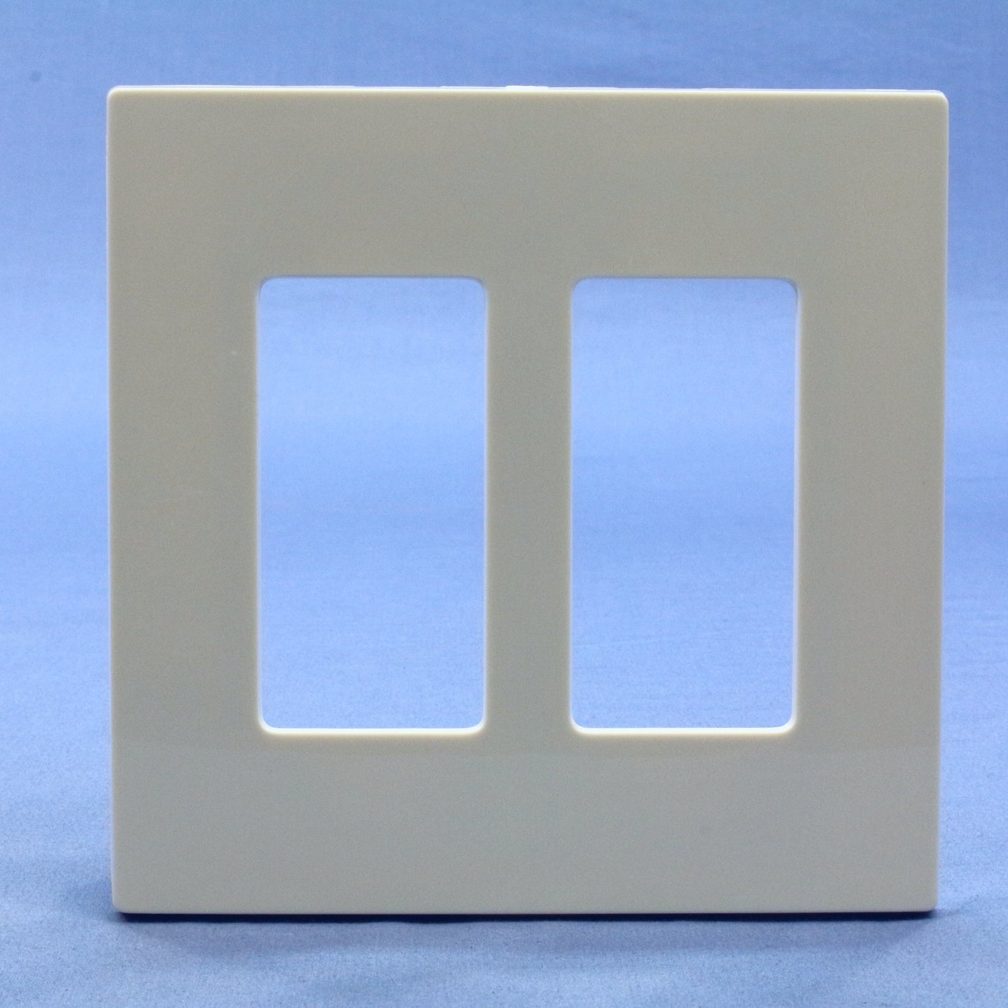 Leviton SJ262-ST Light Almond 2-Gang Decora Unbreakable Midway Screwless Cover