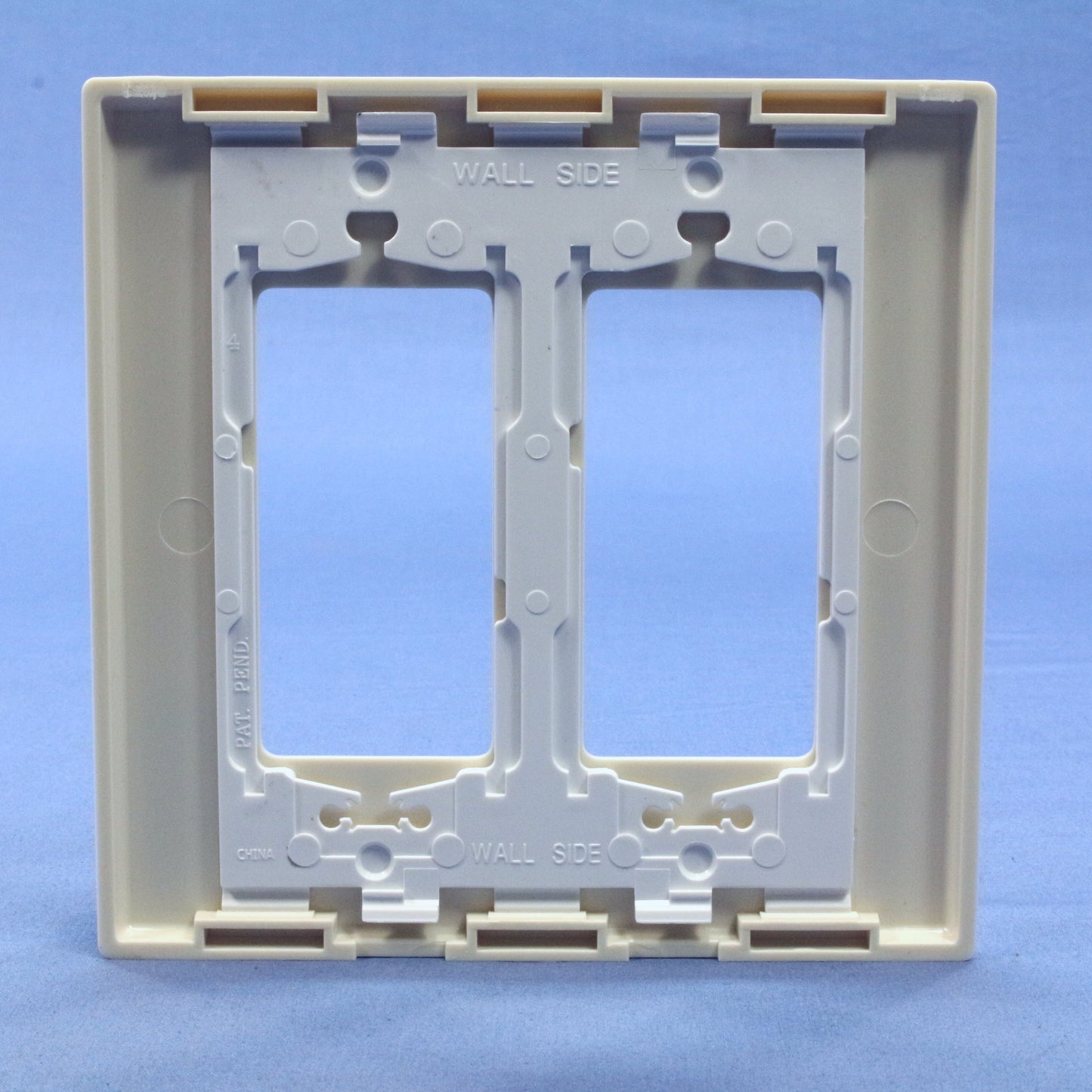 Leviton SJ262-ST Light Almond 2-Gang Decora Unbreakable Midway Screwless Cover