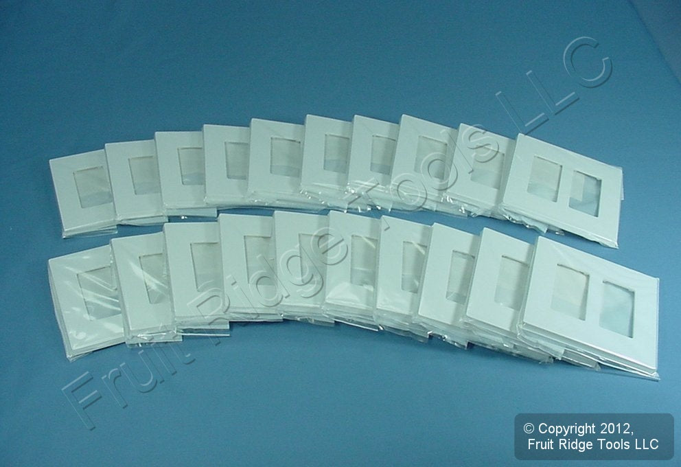 Leviton SJ262-SW White 2-Gang Midway Decora Screwless Wallplate Cover Gfci 20pcs