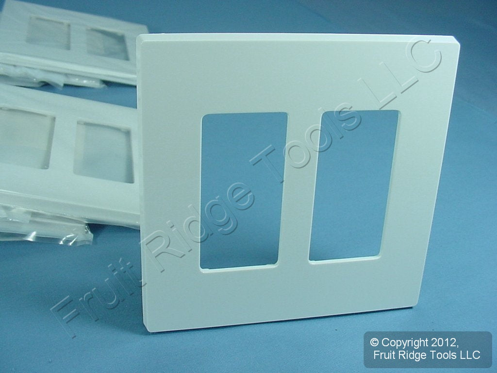 Leviton SJ262-SW White 2-Gang Midway Decora Screwless Wallplate Cover Gfci 20pcs