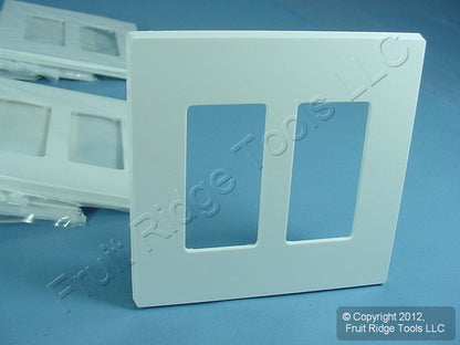 Leviton SJ262-SW White 2-Gang Midway Decora Screwless Wallplate Cover Gfci 20pcs