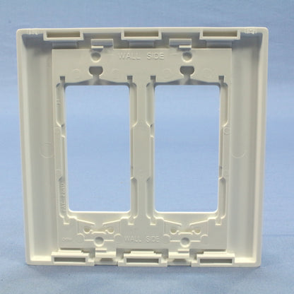 Leviton White 2-Gang Midway Decora Screwless Wallplate Cover Gfci Gfi SJ262-SW