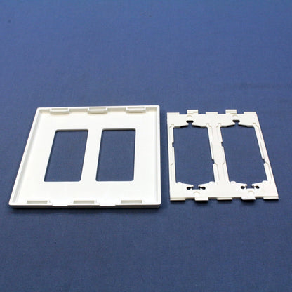 Leviton White 2-Gang Midway Decora Screwless Wallplate Cover Gfci Gfi SJ262-SW