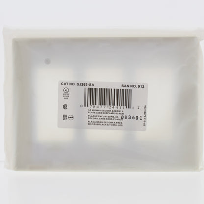 Leviton Almond 3-Gang Midway Decora Screwless Wallplate Cover Gfci Gfi SJ263-SA