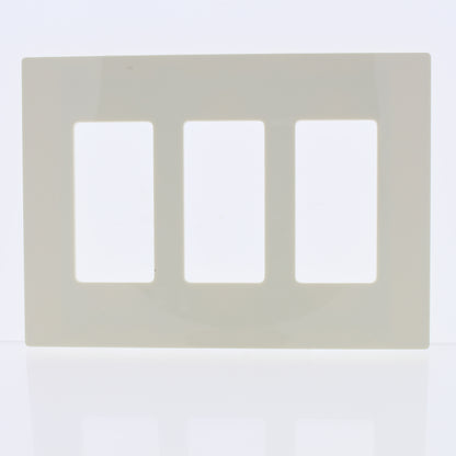 Leviton Almond 3-Gang Midway Decora Screwless Wallplate Cover Gfci Gfi SJ263-SA