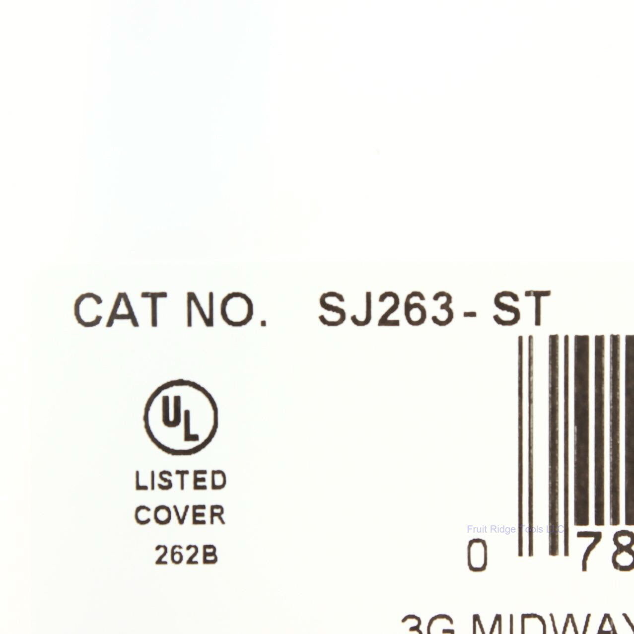 Leviton SJ263-ST Light Almond 3-Gang Decora Unbreakable Midway Screwless Cover