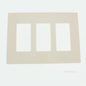 Leviton SJ263-ST Light Almond 3-Gang Decora Unbreakable Midway Screwless Cover