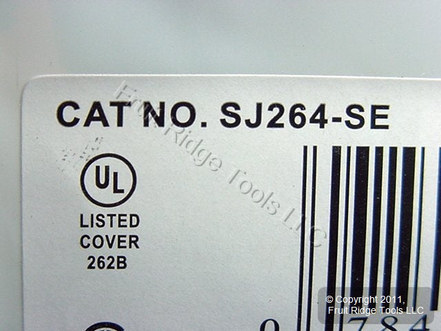 Leviton SJ264-SE Black 4-Gang 4-Decora Unbreakable Nylon Midway Screwless Cover