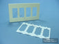 Leviton SJ264-SI Ivory 4-Gang 4-Decora Unbreakable Nylon Midway Screwless Cover