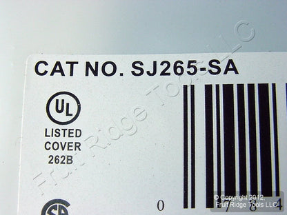 Leviton SJ265-SA Almond 5-Gang Decora Unbreakable Nylon Midway Screwless Cover