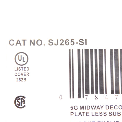 Leviton SJ265-SI Ivory 5-Gang Decora Unbreakable Nylon Midway Screwless Cover