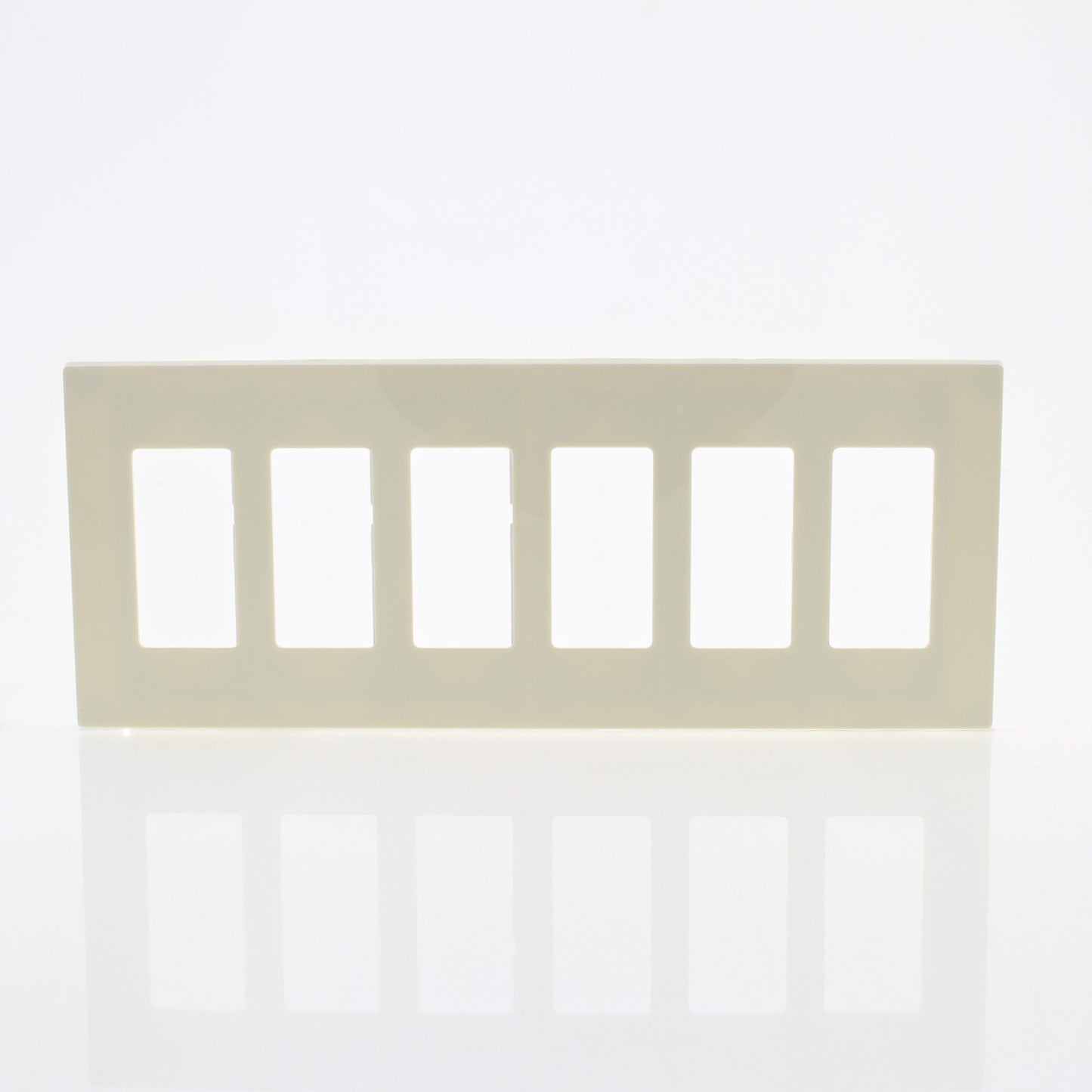 Leviton SJ266-SA Almond 6-Gang Decora GFCI GFI Midway Screwless Cover Plate