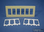 Leviton SJ266-SI Ivory 6-Gang Decora Unbreakable Nylon Midway Screwless Cover
