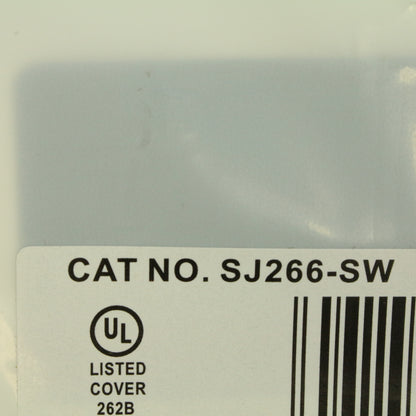 Leviton SJ266-SW White 6-Gang Decora Unbreakable Nylon Midway Screwless Cover