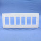 Leviton SJ266-SW White 6-Gang Decora Unbreakable Nylon Midway Screwless Cover