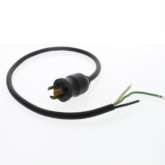 Leviton- Black 2Ft 12/3 SJOOW Wire with LOCKING NEMA L5-20P Plug On End