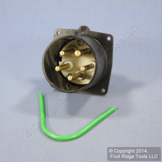 Leviton Industrial Pin & Sleeve Splashproof Plug Inlet 30A 347/600VAC SP530B5
