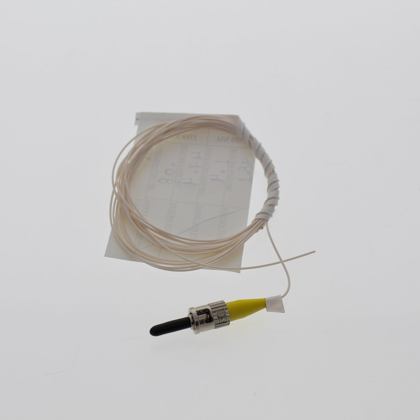 Leviton White w/ Yellow Ends Singlemode SPC Polish ST Pigtail 3Meters