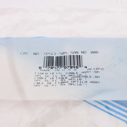 5M Leviton Fiber Optic Singlemode Simplex Patch Cable Cord SC FC SPCSPSCF-S05
