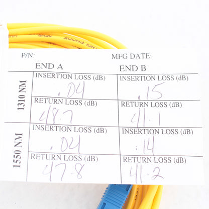 3M Leviton Fiber Optic Singlemode Simplex Patch Cable Cord ST SC SPC SPSCT-S03