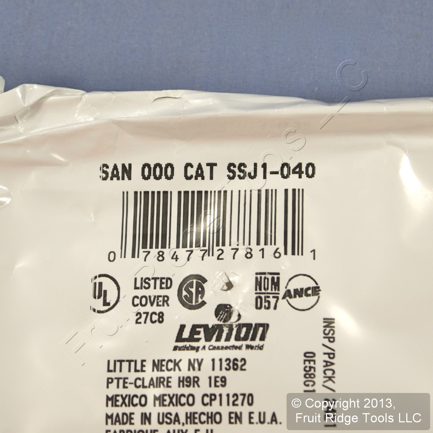 Leviton Non-Mag Midway Stainless Steel 1G Toggle Switch Wallplate Cover SSJ1-40