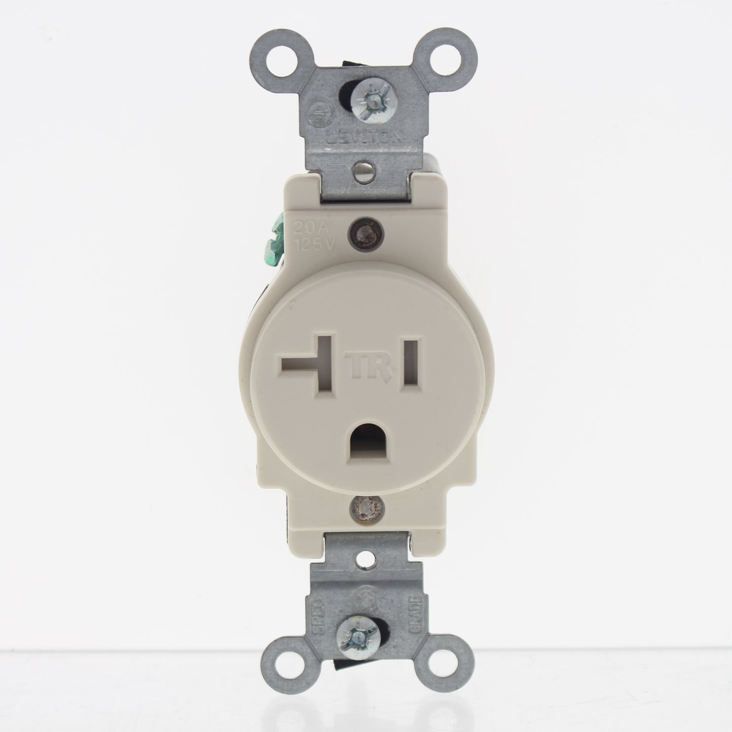 Leviton Light Almond Tamper Resistant Single Receptacle 5-20R 20A Bulk T5020-T