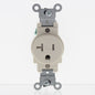 Leviton Light Almond Tamper Resistant Single Receptacle 5-20R 20A Bulk T5020-T
