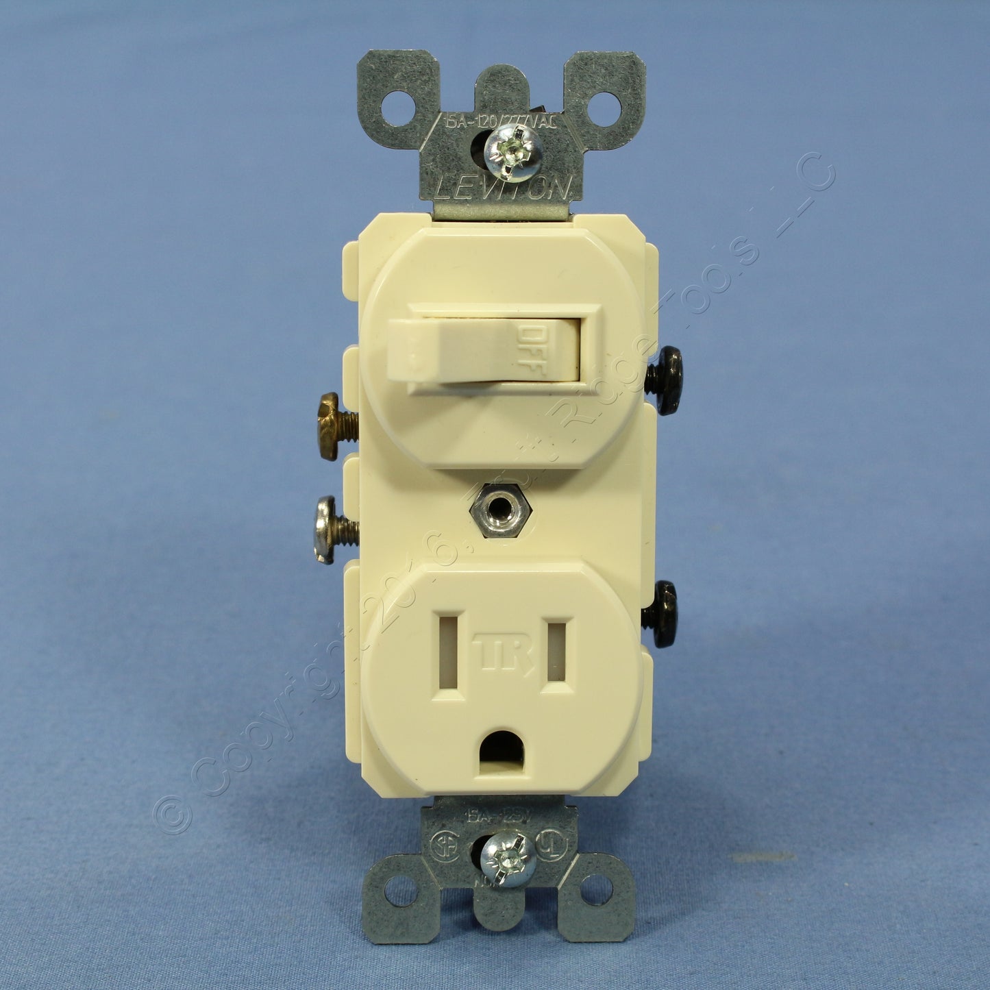 NOS Leviton Almond TAMPER RESISTANT Wall Toggle Light Switch Outlets 15A T5225-A