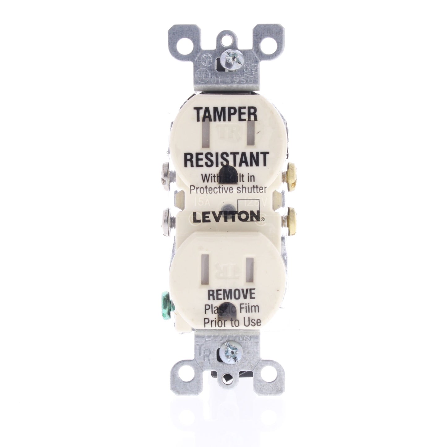 Leviton T5320-A Almond 15A Tamper Resistant Duplex Receptacle Outlet 5-15R 10pcs