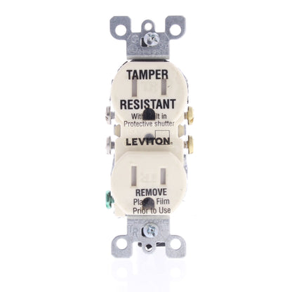 Leviton T5320-A Almond 15A Tamper Resistant Duplex Receptacle Outlet 5-15R 10pcs