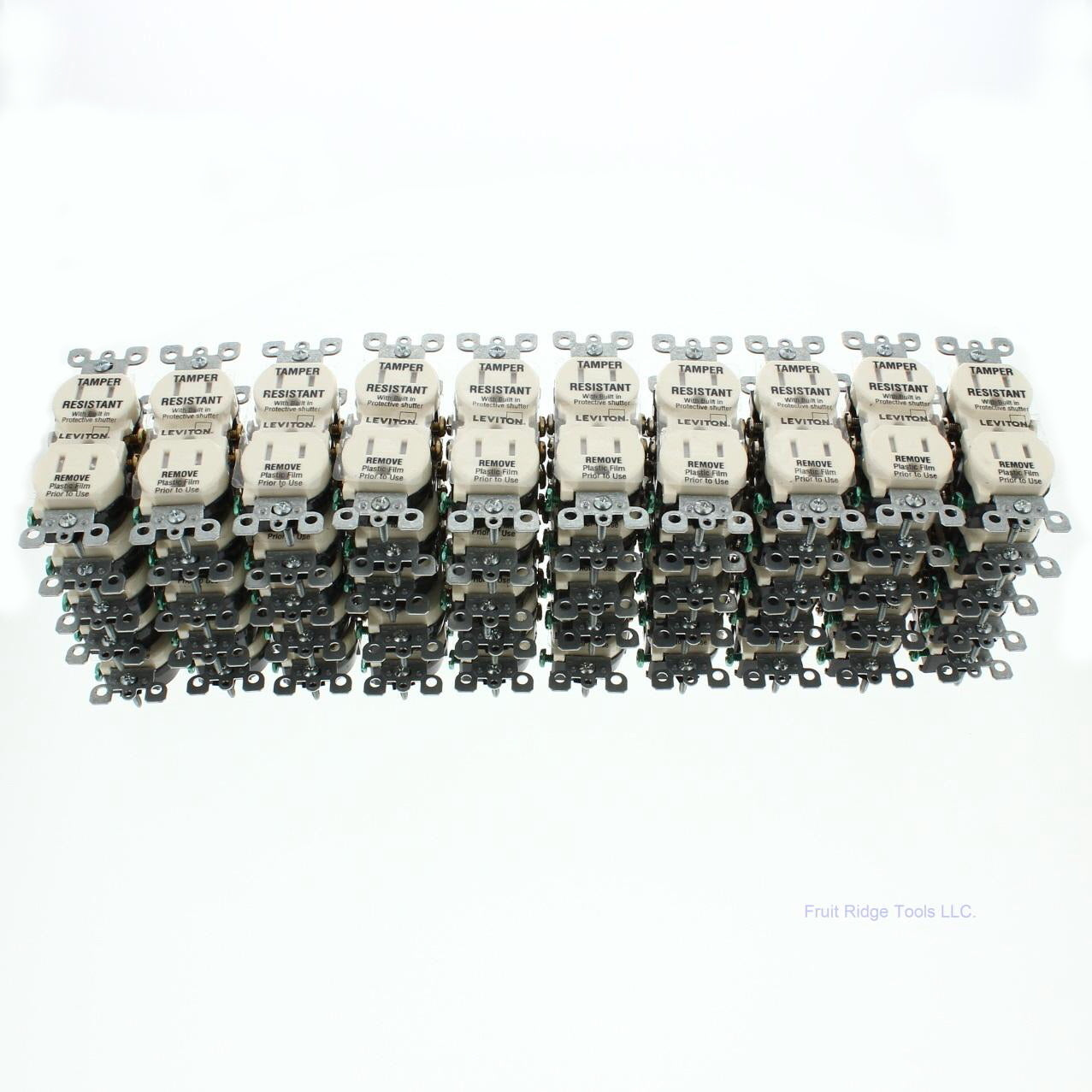 Leviton T5320-A Almond 15A Tamper Resistant Duplex Receptacle Outlet 5-15R 50pcs