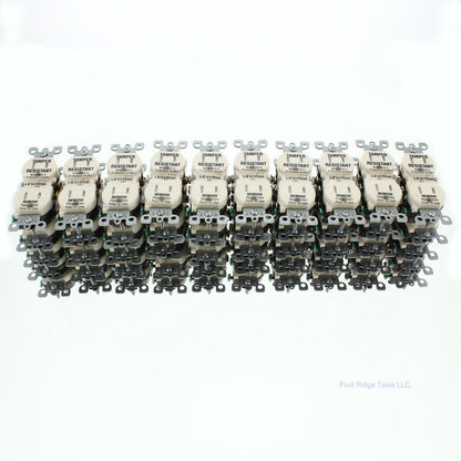 Leviton T5320-A Almond 15A Tamper Resistant Duplex Receptacle Outlet 5-15R 50pcs