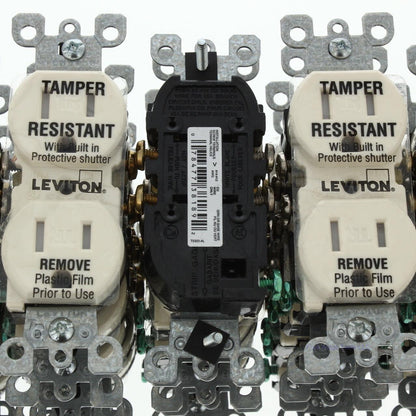 Leviton T5320-A Almond 15A Tamper Resistant Duplex Receptacle Outlet 5-15R 50pcs