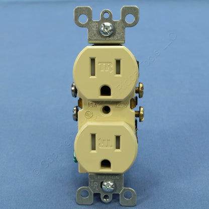 10 Leviton Ivory Tamper Resistant Duplex Receptacle Outlets 5-15R 15A T5320-I