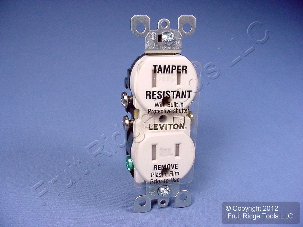 Leviton Light Almond Tamper Resistant Duplex Receptacle Outlet 5-15 15A T5320-T