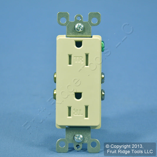 Leviton Almond Tamper Resistant Duplex Receptacle Outlet Nema 15A Bulk T5325-A