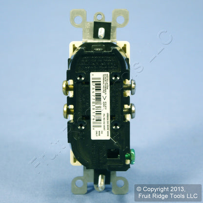 Leviton Almond Tamper Resistant Duplex Receptacle Outlet Nema 15A Bulk T5325-A