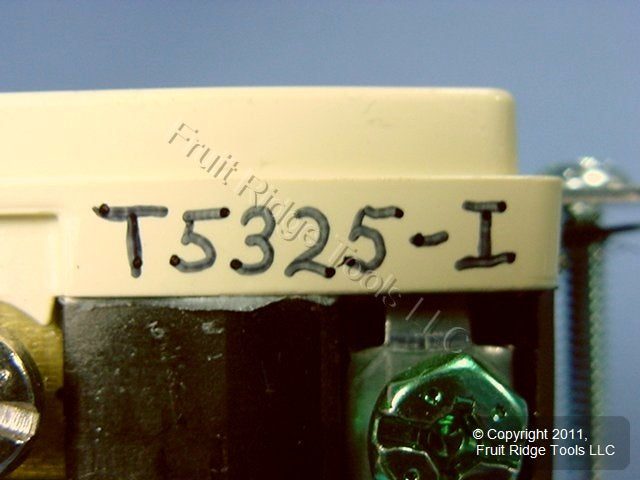 Leviton Ivory Tamper Resistant Decora Receptacle Duplex Outlet 15A Bulk T5325-I