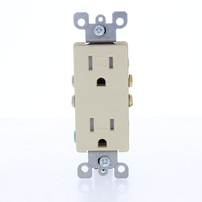 Leviton T5325-I Ivory Scratched Damaged Tamper Resistant Decora Outlet 5-15R 15A