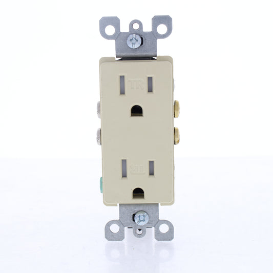 Leviton T5325-I Ivory Scratched Damaged Tamper Resistant Decora Outlet 5-15R 15A