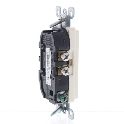 Leviton Light Almond Tamper Resistant Decora Receptacle Outlet 5-15R 15A T5325-T