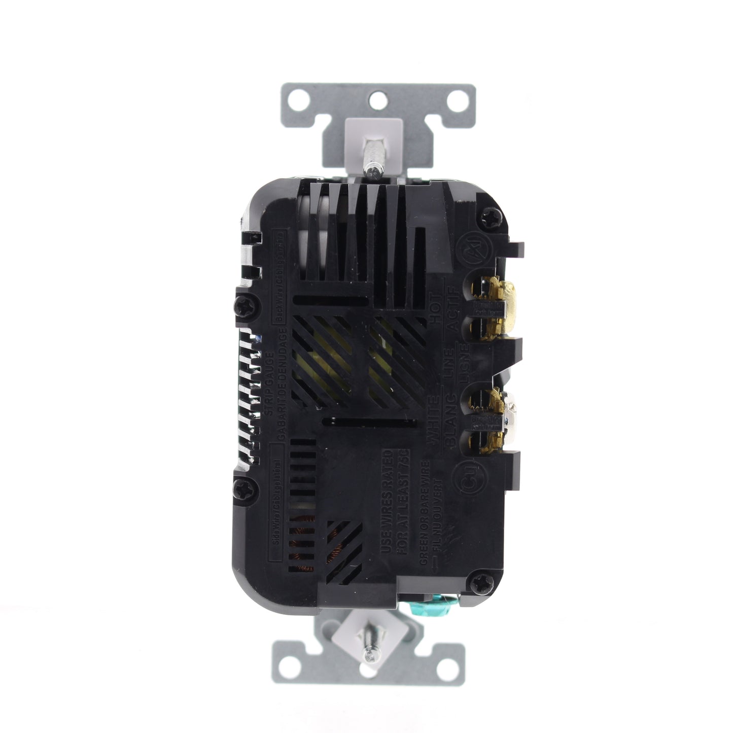 Leviton T5632-W Wall Outlet Charger with 15A Tamper Resistant Receptacles