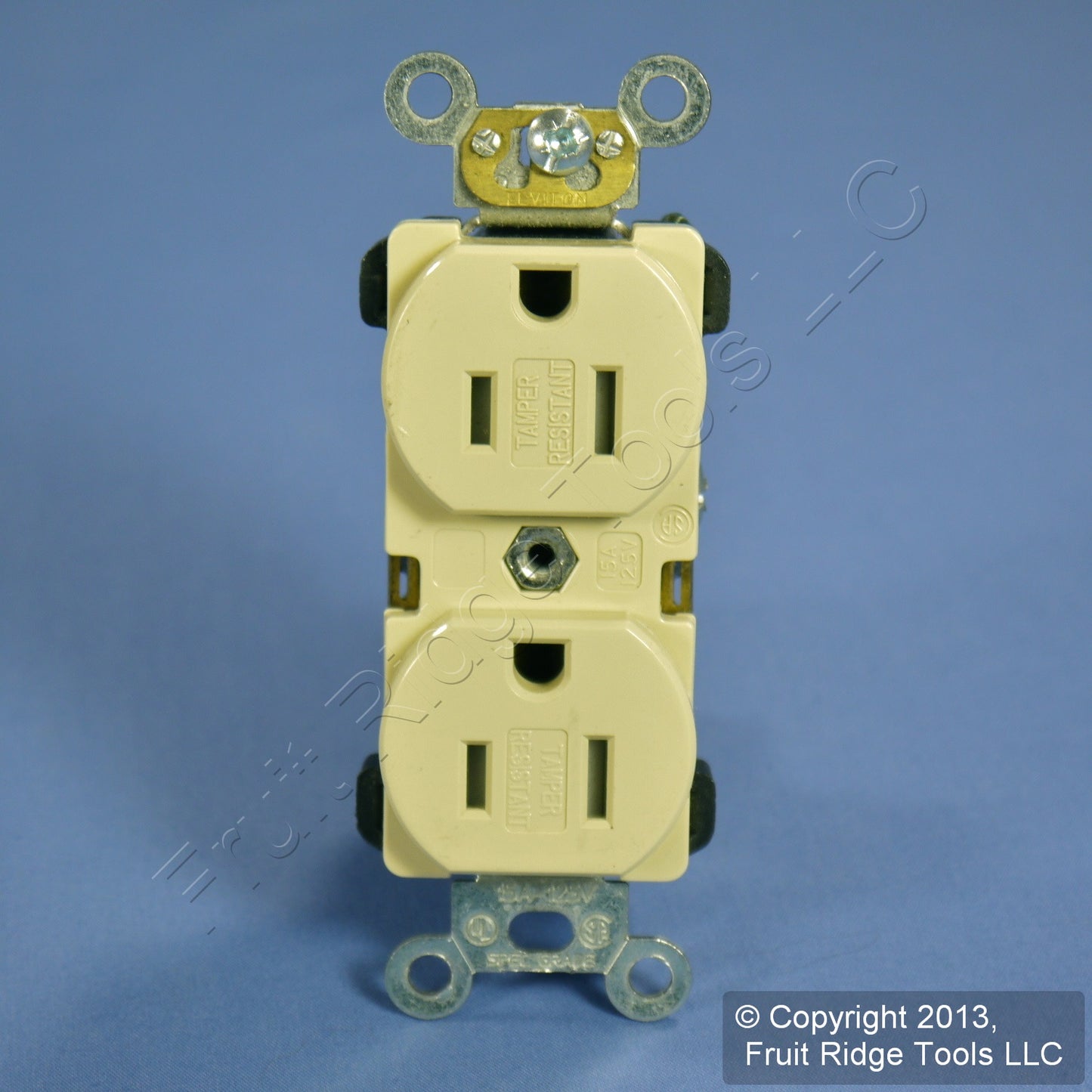 Leviton Ivory Tamper Resistant Duplex Receptacle Outlet 15A 125V Bulk TBR15-I